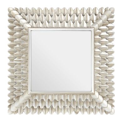 Selia Wall Bedroom Mirror In Luxurious Gold Feather Design Frame