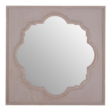 Gladys Exotic Design Wall Bedroom Mirror In Fossil Grey