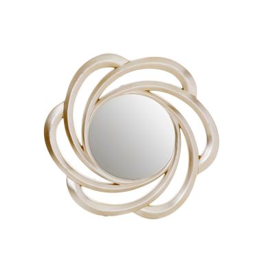Fleur Round Wall Bedroom Mirror In Gold