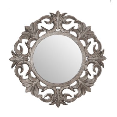 Angelical Aesthetic Wall Bedroom Mirror In Antique Silver Distressed Frame