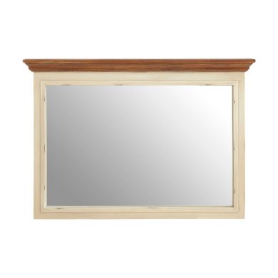 Virginia Wall Bedroom Mirror In Cream Wooden Frame