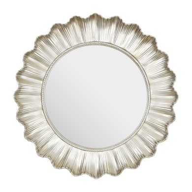 Chiyoka Scallop Wall Bedroom Mirror In Champagne