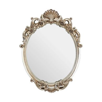 Chiyoka Rose And Clam Wall Bedroom Mirror In Champagne