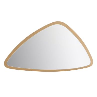 Torino Small Geometric Shape Wall Mirror In Gold Wooden Frame