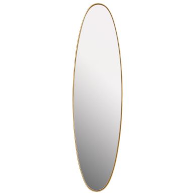 Torino Oval Shape Wall Mirror In Gold Wooden Frame