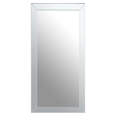 Sana Large Rectangular Wall Mirror With Wooden Frame