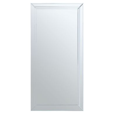 Sana Large Bevelled Wall Mirror With Wooden Frame