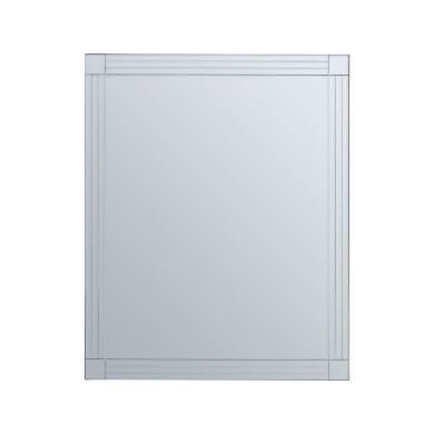 Sana Square Wall Mirror With Linear Detail