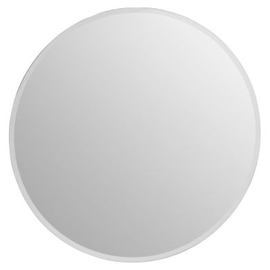 Sana Large Round Wall Mirror With Wooden Frame