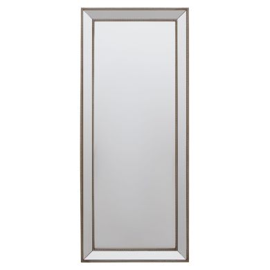 Holmes Rectangular Wall Mirror In Silver Frame