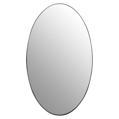 Cora Oval Wall Mirror With Black Metal Frame