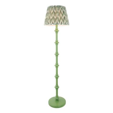 Carnaby And Zigzag 40cm Cotswold Green Shade Floor Lamp Satin Cotswold Green Base