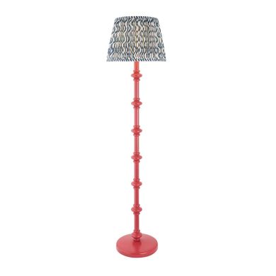 Carnaby And Ripple 40cm Marlin Blue Shade Floor Lamp With Satin Pink Clay Base