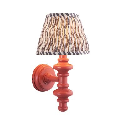 Carnaby And Ripple 20cm Pearl Grey Shade Wall Light With Satin Pink Clay Base