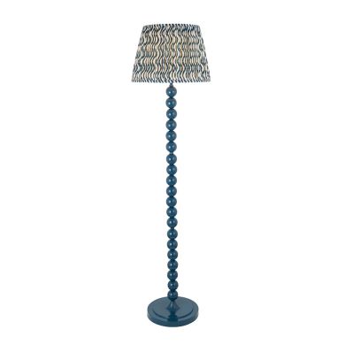 Higgledy And Ripple 40cm Marlin Blue Shade Floor Lamp With Gloss Marlin Blue Base