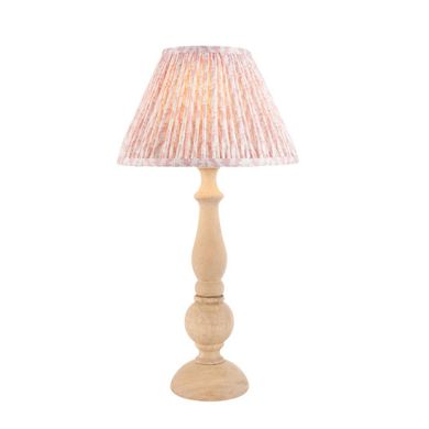 Hidcote And Leaf 30cm Peachy Keen Shade Table Lamp With Country Classic Base