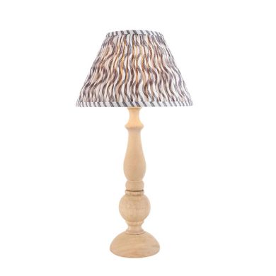 Hidcote And Ripple 30cm Pearl Grey Shade Table Lamp With Country Classic Base