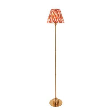 Bobble And Zigzag 35cm Cotswold Green Fabric Shade Table Lamp In Gloss White Ceramic Base