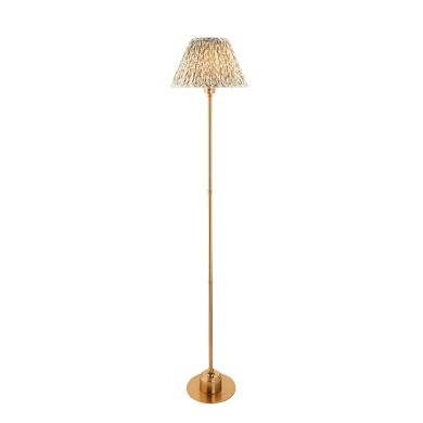 Bibury And Zigzag 16cm Pearl Grey Fabric Shade Table Lamp In Satin Marlin Blue
