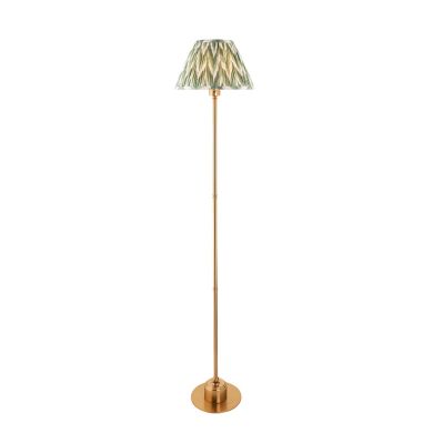 Bobble And Ikat 25cm Neutral Fabric Shade Table Lamp In Olive Green Bobble Ceramic Base