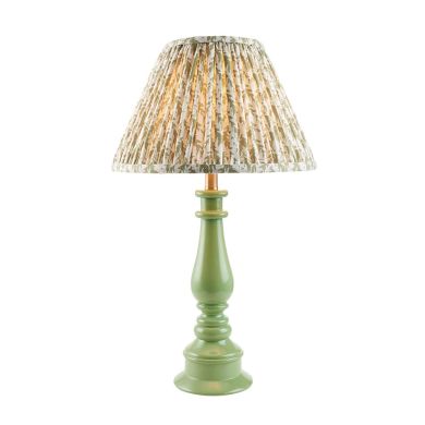 Myrtle And Leaf 30cm Herb Garden Green Shade Table Lamp With Gloss Cotswold Green Base