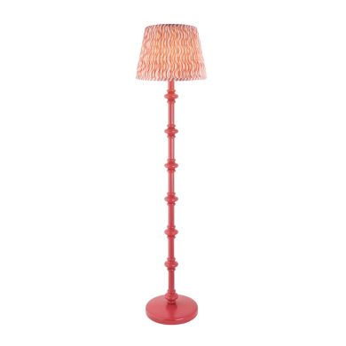 Carnaby And Ripple 35cm Coral Pink Shade Floor Lamp With Satin Pink Clay Base