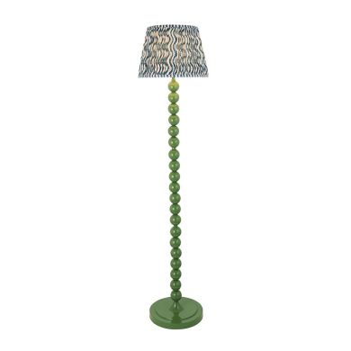 Higgledy And Ripple 35cm Marlin Blue Shade Floor Lamp With Gloss Cotswold Green Base