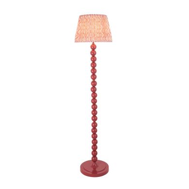 Higgledy And Ripple 35cm Coral Pink Shade Floor Lamp With Gloss Pink Clay Base