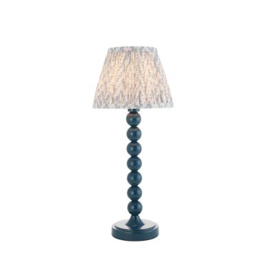 Higgledy And Leaf 20cm Shell Bay Blue Shade Table Lamp With High Gloss Marlin Blue Base