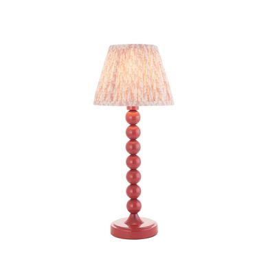 Higgledy And Leaf 20cm Peachy Keen Shade Table Lamp With High Gloss Pink Clay Base