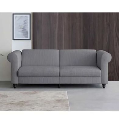Felix Corduroy Fabric 3 Seater Sofa Bed In Grey
