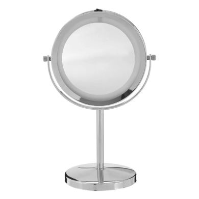 Clara Dressing Mirror In Chrome Plated Frame With LED