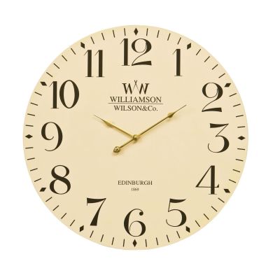 Henzo Round Classical Wooden Wall Clock In Natural Cream
