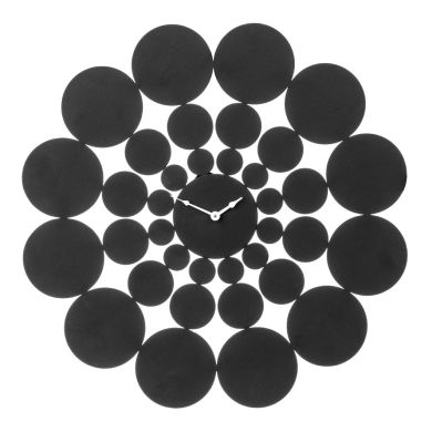 Elfros Discs Design Wall Clock In Black