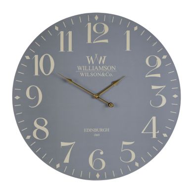 Henzo Round Classical Wooden Wall Clock In Grey