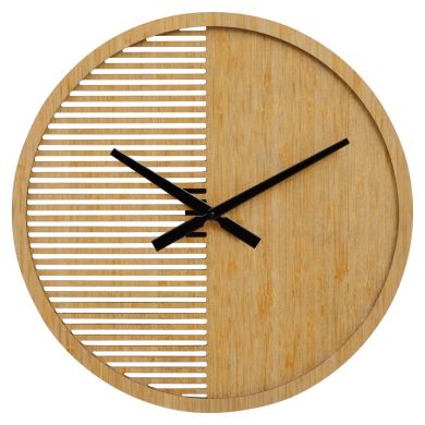 Vitus Large Wooden Wall Clock In Natural
