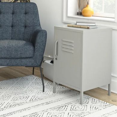 Bradford Metal Locker Storage Cabinet With 1 Door In Taupe