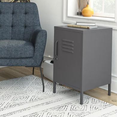 Bradford Metal Locker Storage Cabinet With 1 Door In Grey