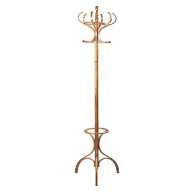 Arles Pine Wood Floor Standing Coat Stand In Oak