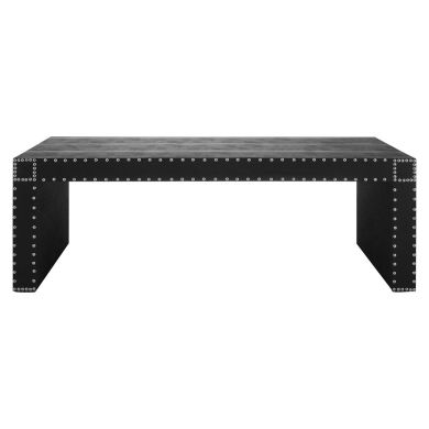 Sloane leather effect Coffee Table In Black