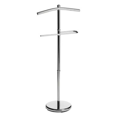 Darwin Metal Floor Standing Clothes Valet Stand In Chrome