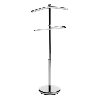 Darwin Metal Floor Standing Clothes Valet Stand In Chrome