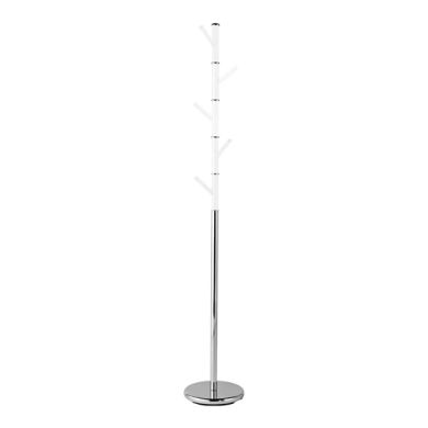 Falmouth Metal White Acrylic Hooks Coat Stand In Chrome