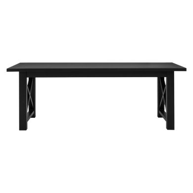 Lyon Rectangular Wooden Dining Table In Black