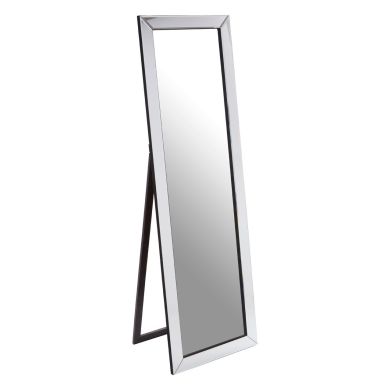 Emma Floor Standing Dressing Mirror In Silver