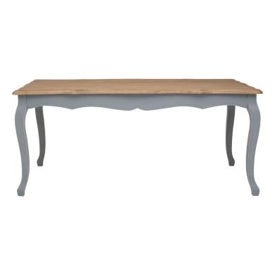 Henley Rectangular Wooden Dining Table In Antique Grey
