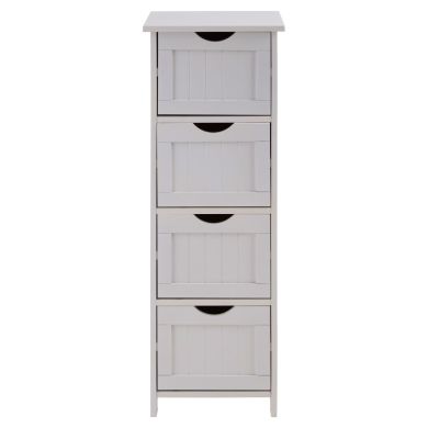 Portern Wooden Bathroom Chest Of 4 Drawers In White