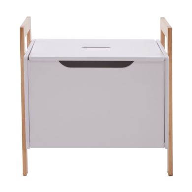 Rostok Wooden Storage Cabinet In White And Natural