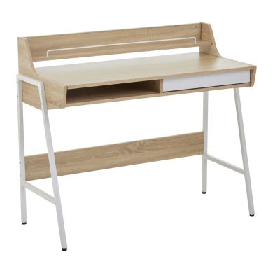 Bradbury Wooden Computer Desk With 1 Drawer In Natural Oak