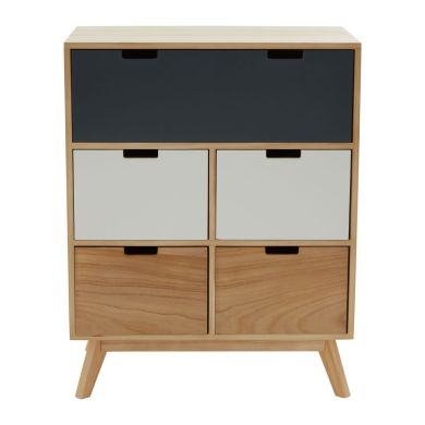 Watson Wooden Chest Of 5 Drawers In Natural